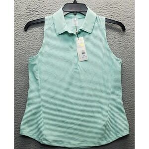 CALIA Golf Tennis Polo Shirt Womens Medium Green Performance Breathable UPF 30+